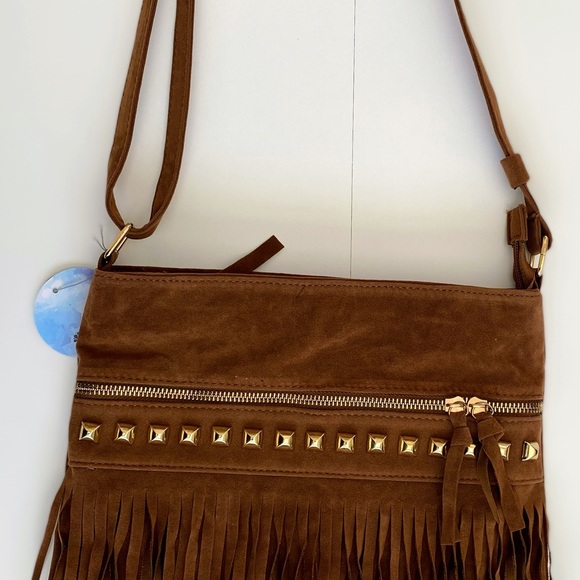 Brown Fringe Crossbody Bag - Picture 2 of 11